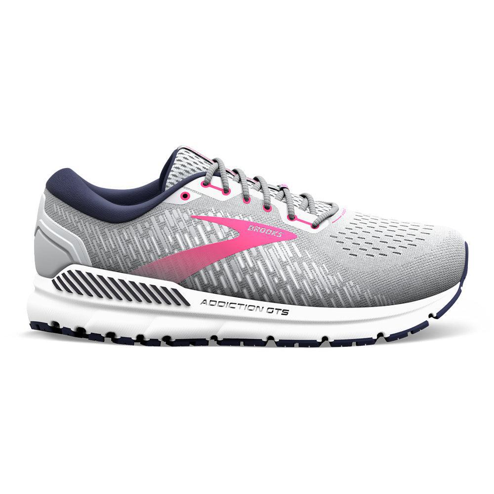 Women's Brooks Addiction GTS 15, Oyster/Peacoat/Lilac Rose, 7 2E Extra Wide