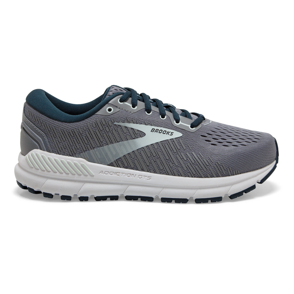 Women's Brooks Addiction GTS 15, Grey/Navy/Aqua, 10.5 B Medium