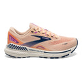 Women's Brooks Adrenaline GTS 23, Apricot/Estate Blue/Orchid, 10 B Medium