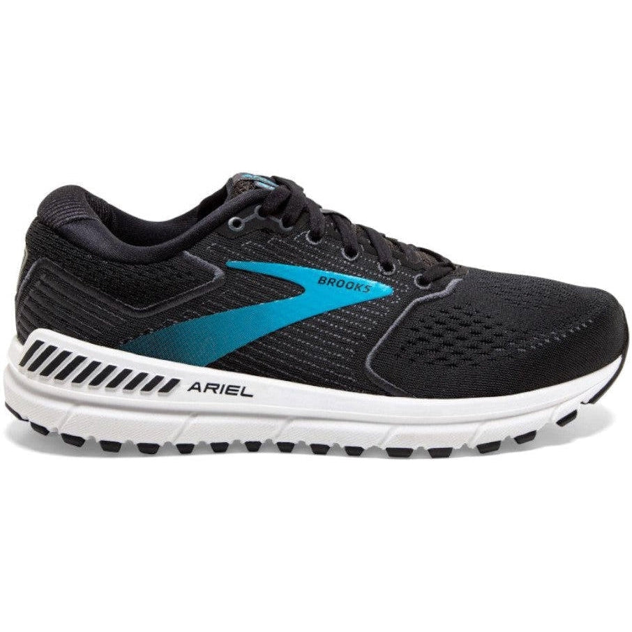 Women's Brooks Ariel '20, Black/Ebony/Blue, 7 2E Extra Wide