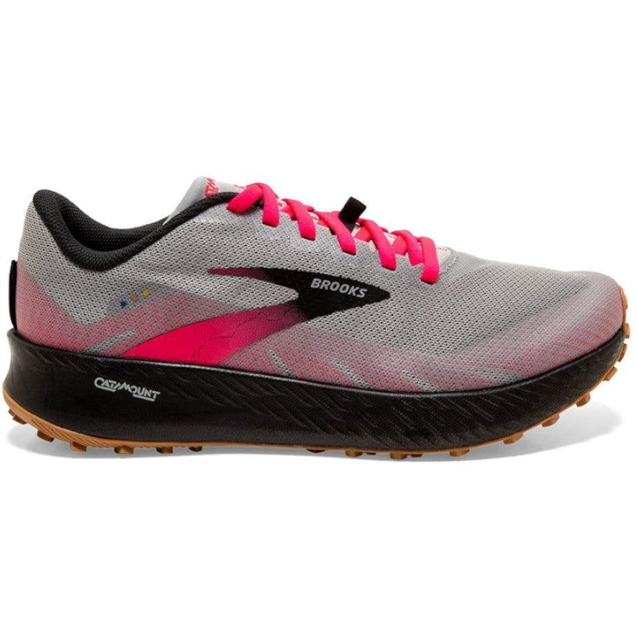 Women's Brooks Catamount, Alloy/Pink/Black, 11 B Medium