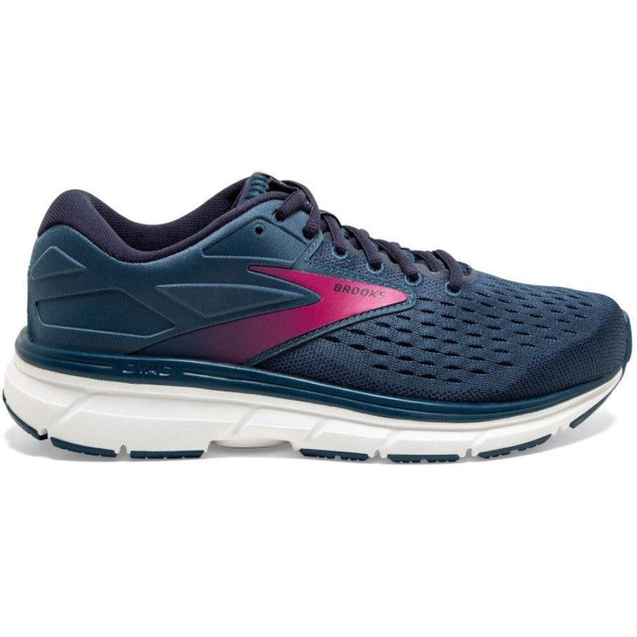 Women's Brooks Dyad 11, Blue/Navy/Beetroot, 9.5 D Wide