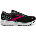 Women's Brooks Ghost 14, Black/Pink/Yucca, 6 B Medium