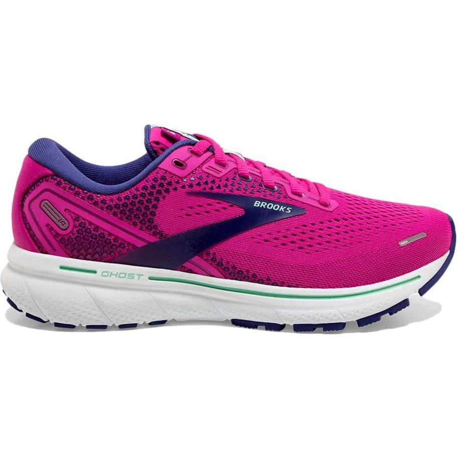 Women's Brooks Ghost 14, Fuschia/Yucca/Navy, 11 B Medium