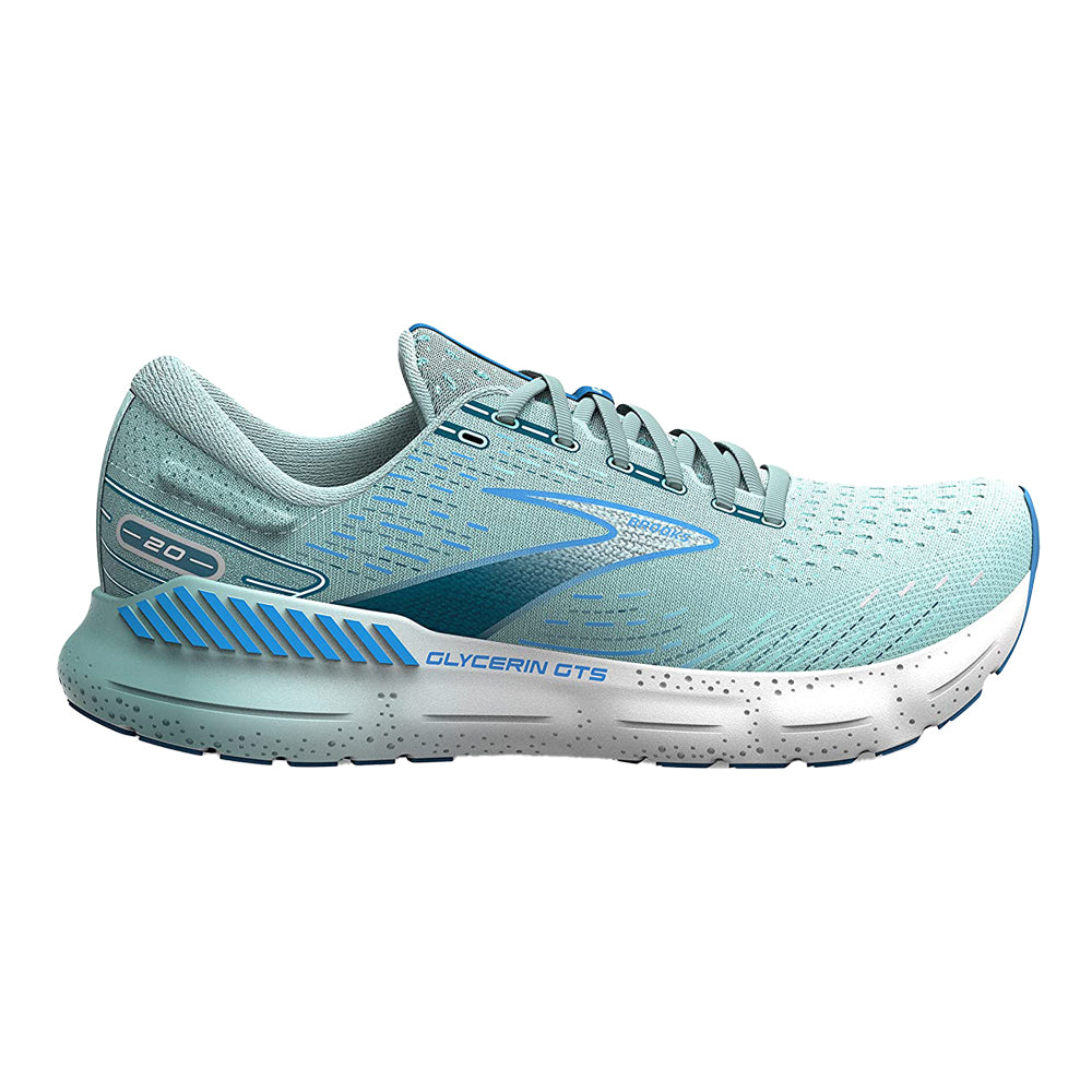 Women's Brooks Glycerin GTS 20, Blue Glass/Marina/Legion Blue, 7 B Medium