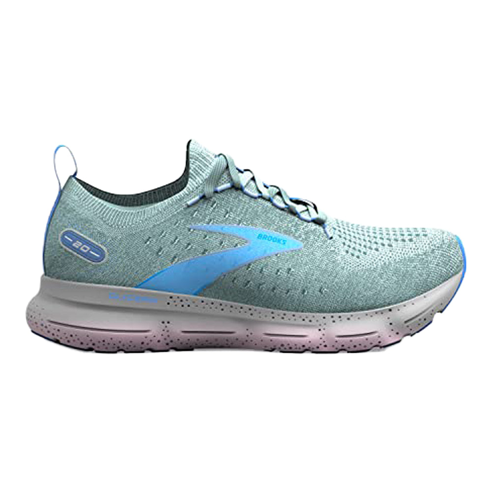 Women's Brooks Glycerin StealthFit 20, Blue Glass/Marina/Open Air, 7.5 B Medium