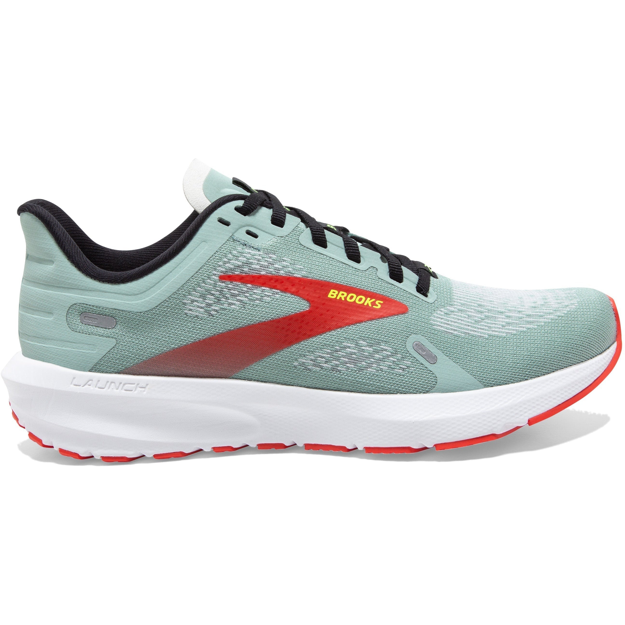 Women's Brooks Launch 9, Blue Surf/Black/Cherry Tomato, 8.5 B Medium
