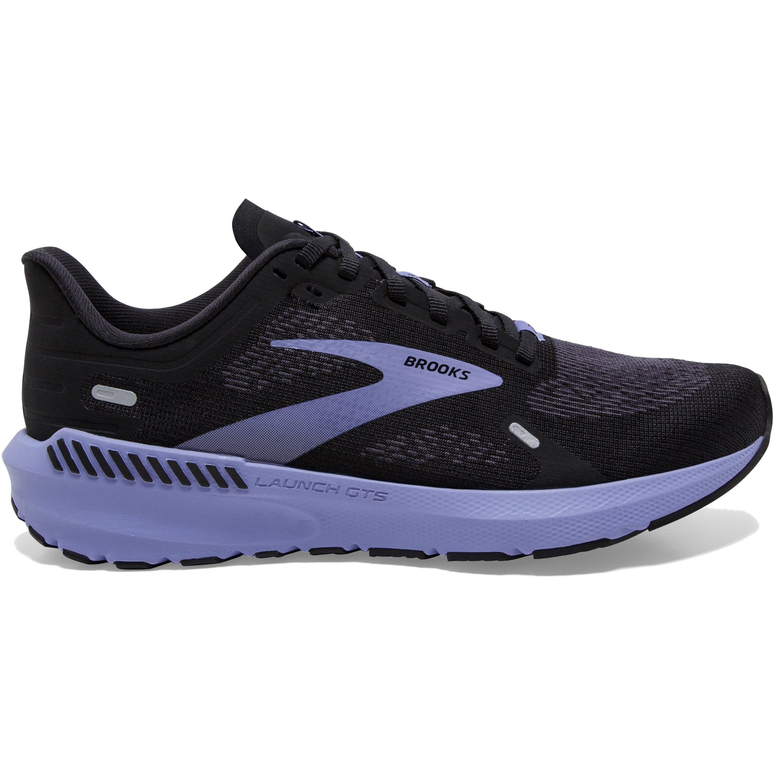 Women's Brooks Launch GTS 9, Black/Ebony/Purple, 9.5 B Medium