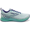 Women's Brooks Levitate 5, White/Navy Blue/Yucca, 6.5 B Medium