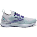Women's Brooks Levitate Stealthfit 5, Grey/Aqua/Purple, 10 B Medium