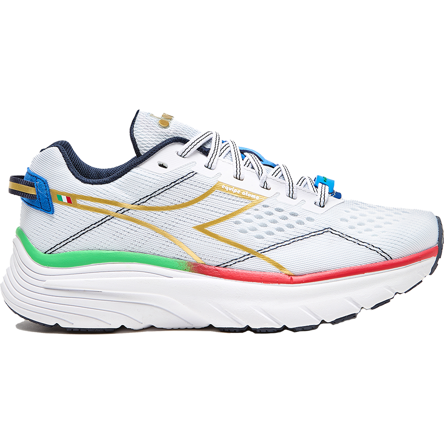 Women's Diadora Equipe Atomo, White/Gold, 7 B Medium