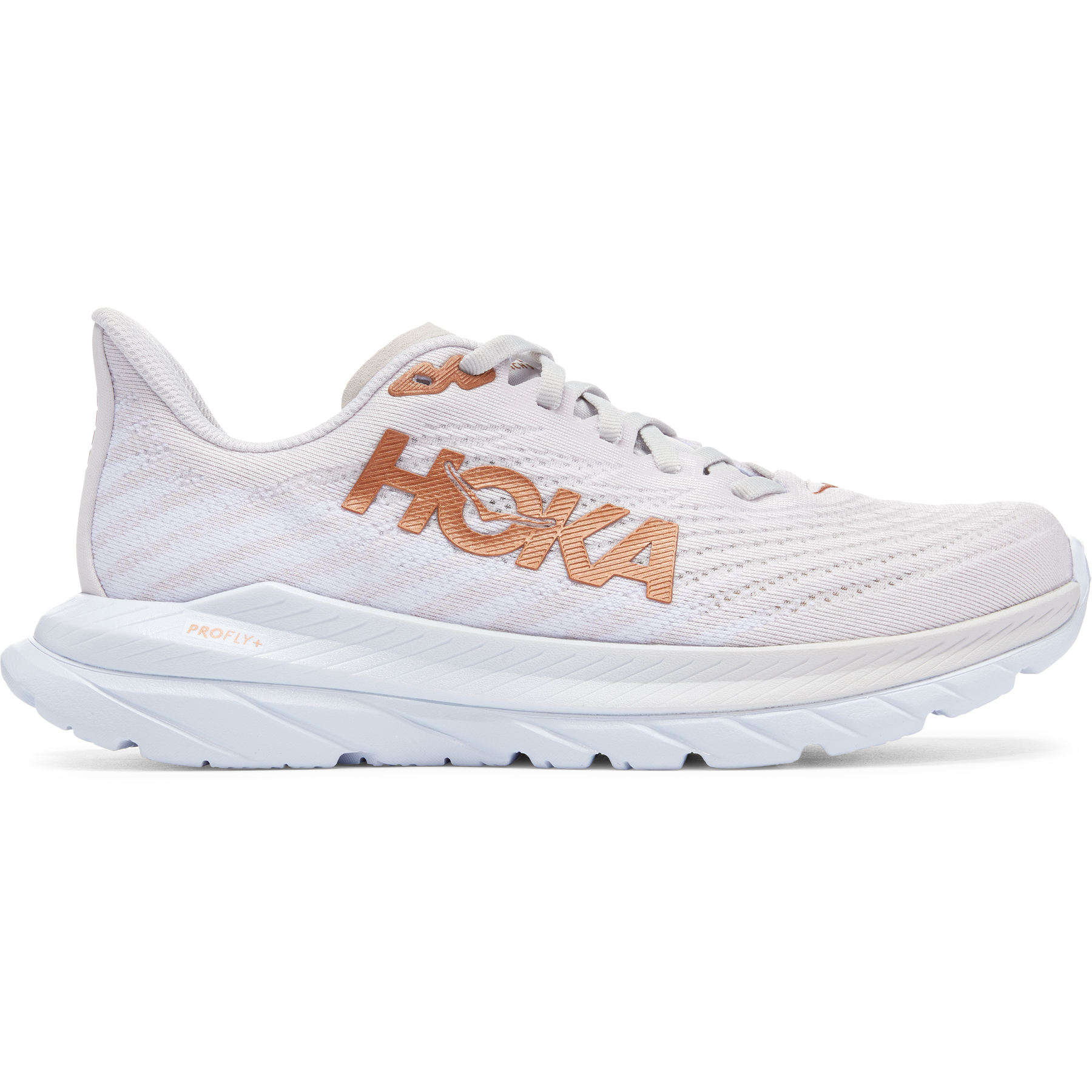 Women's Hoka One One Mach 5, White/Copper, 9 B Medium