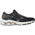Women's Mizuno Wave Inspire 17 Waveknit, Black/Platinum Gold, 7 B Medium