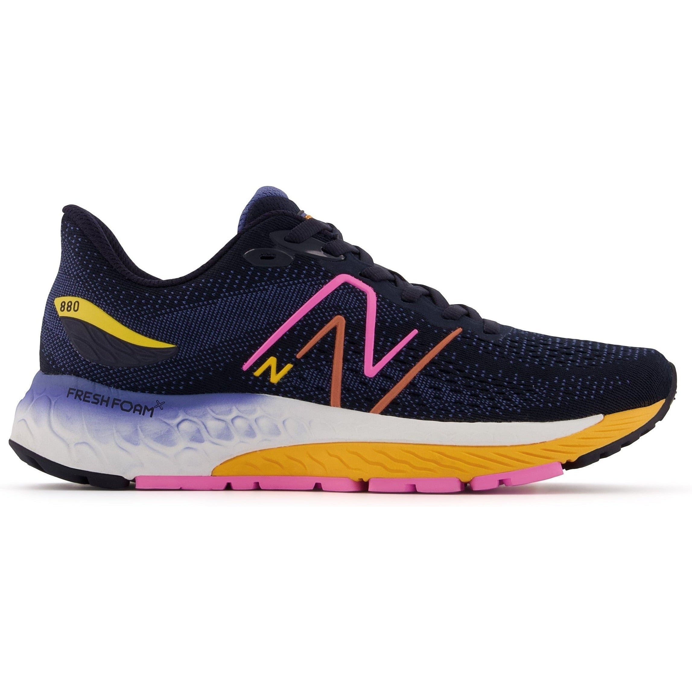 Women's New Balance Fresh Foam X 880v12, Eclipse/Vibrant Apricot, 9.5 B Medium