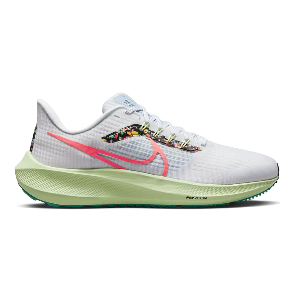 Women's Nike Air Zoom Pegasus 39, White/Hot Punch-Cobalt Bliss, 7.5 B Medium