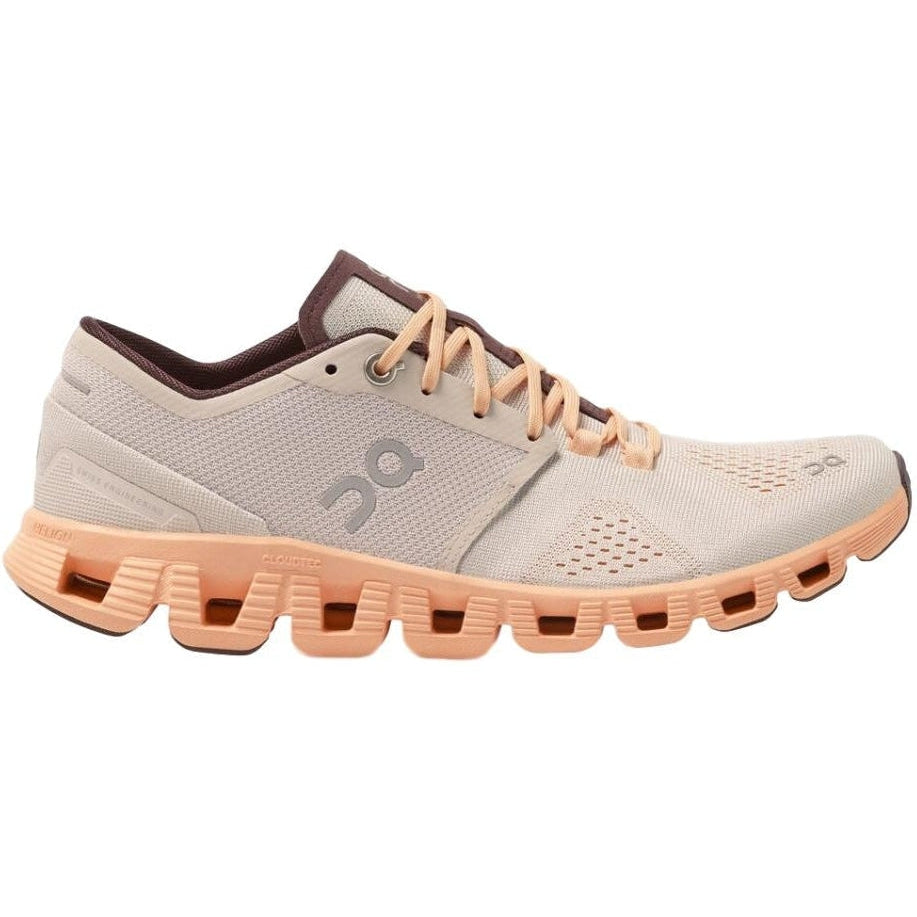 Women's On Cloud X, Silver/Almond, 8.5 B Medium