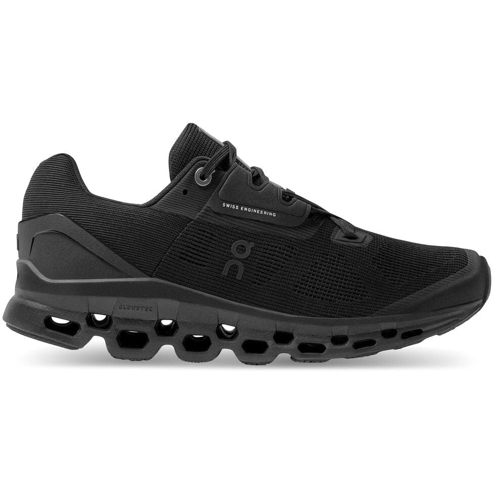 Women's On Cloudstratus, Black, 8 B Medium