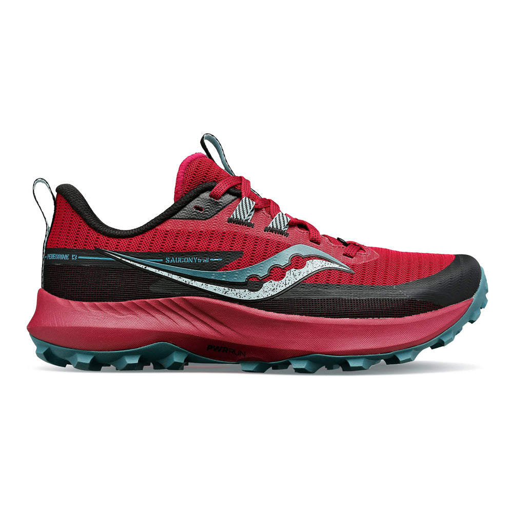 Women's Saucony Peregrine 13, Berry/Mineral, 7.5 B Medium