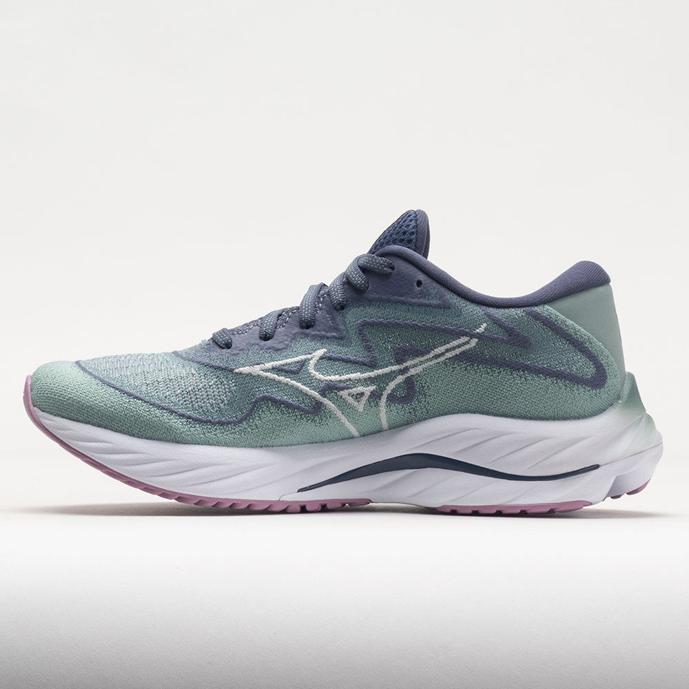 Mizuno Wave Rider 27 Women's  Blue Surf/Snow White