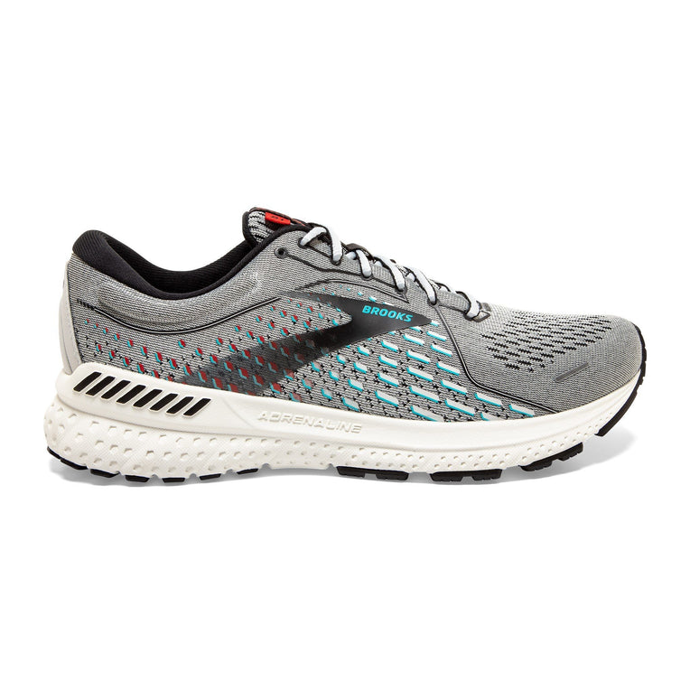 Men's Brooks Adrenaline GTS 21, Jet Stream/Black/Capri, 9.5 Medium