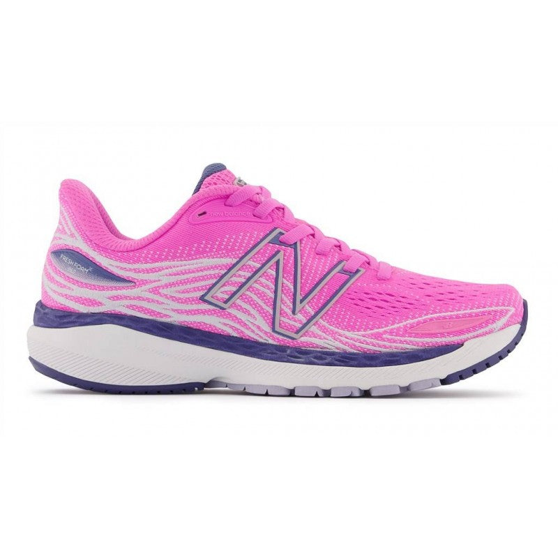 Women's New Balance Fresh Foam X 860v12, Vibrant Pink/Violet Haze/Night Sky, 6.5 B Medium