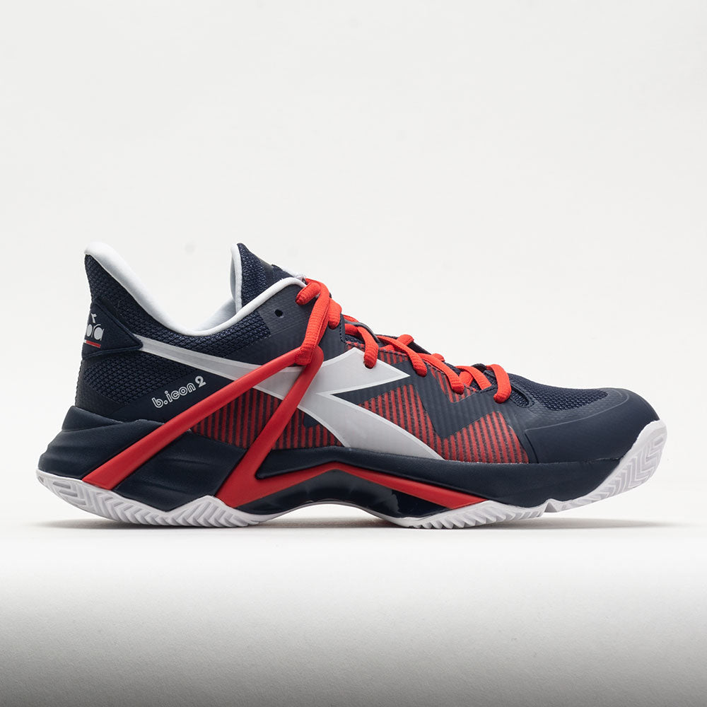 Diadora B.Icon 2 Clay Men's  Blue Corsair/White/Fiery Red