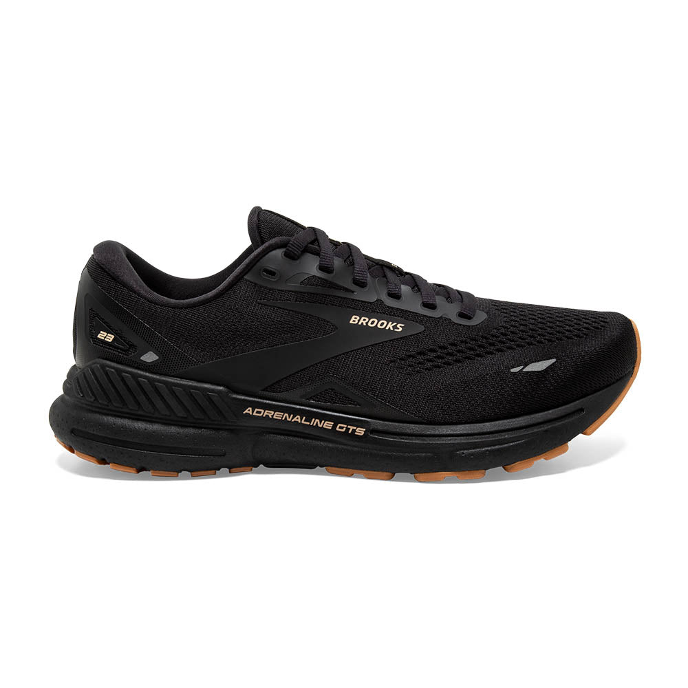Women's Brooks Adrenaline GTS 23, Black/Cream/Biscuit, 9 B Medium