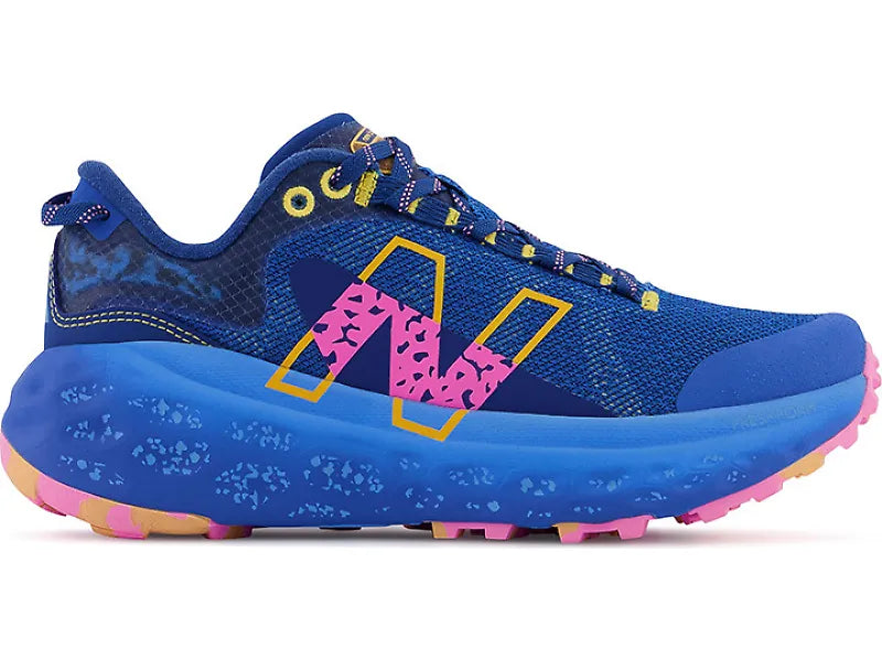 Women's New Balance Fresh Foam More Trail V2, Serene Blue/Vibrant Apricot, 10.5 B Medium